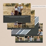 "signature cheers" - Retired Holiday Cards in Coal by Lori James - Back of Card