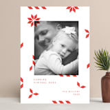 "geometric mail" - Retired Holiday Cards in Poinsettia by Sumak Studio - Front