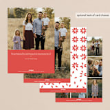 "geometric mail" - Retired Holiday Cards in Poinsettia by Sumak Studio - Back of Card