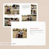 "geometric mail" - Retired Holiday Cards in Poinsettia by Sumak Studio - Interior Options