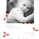 "geometric mail" - Retired Holiday Cards in Poinsettia by Sumak Studio - Close-Up