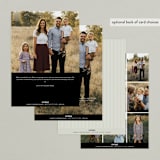 "Journal " - Retired Holiday Cards in Noir by Heather Cairl - Back of Card