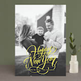"Scripted Year" - Retired Holiday Cards in Citrus by Laura Bolter - Front