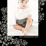 "Floral Celebration" - Retired Holiday Cards in Midnight by Susan Moyal - Close-Up