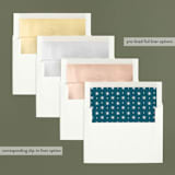 "Sparkling Collage" - Retired Holiday Cards in Ocean by Katherine Moynagh - Envelope Liners