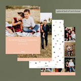 "Mod Stripe" - Retired Holiday Cards in Blush by Kristie Kern - Back of Card