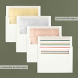 "Mod Stripe" - Retired Holiday Cards in Blush by Kristie Kern - Envelope Liners