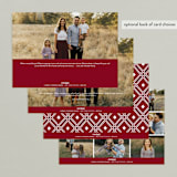 "two times" - Retired Holiday Cards in Claret by Melanie Kosuge - Back of Card