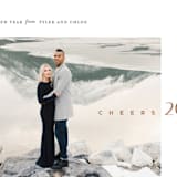 "new year's cheer" - Retired Holiday Cards in Chestnut by Eric Clegg - Close-Up