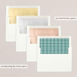 "Centered Year" - Retired Holiday Cards in Mint by Brianne Larsen - Envelope Liners