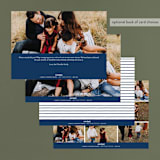 "Time Well Spent" - Retired Holiday Cards in Navy by Shiny Penny Studio - Back of Card