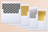 "New Year, New Location" - Retired Holiday Cards in Chalkboard by Playground Prints - Envelope Liners