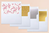 "Cheers for the New Year" - Retired Holiday Cards in Snow by Laura Hamm - Envelope Liners