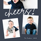 "Photo Toss" - Retired Holiday Cards in Midnight by Lauren Chism - Close-Up