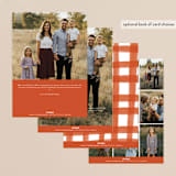 "newspaper newsletter" - Retired Holiday Cards in Persimmon by Morgan Kendall - Back of Card