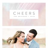 "Artistic Cheers" - Retired Holiday Cards in Cotton Candy by Hooray Creative - Close-Up