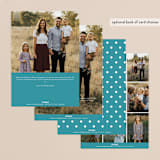 "Happy New Here" - Retired Holiday Cards in Teal by Shari Margolin - Back of Card