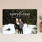 "The Cursive New" - Retired Holiday Cards in Cotton by MC Designs - Front