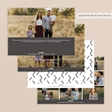 "The Cursive New" - Retired Holiday Cards in Cotton by MC Designs - Back of Card