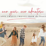 "new year, new adventure" - Retired Holiday Cards in Cherry by Stacy Cooke - Close-Up