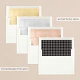 "A Simple Message" - Retired Holiday Cards in Charcoal by Betsy Siber - Envelope Liners