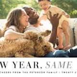"New Year Same Us" - Retired Holiday Cards in Mist by Hooray Creative - Close-Up
