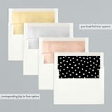 "Buoyant Script" - Retired Holiday Cards in Snow by Hooray Creative - Envelope Liners