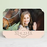 "scalloped adornment" - Retired Holiday Cards in Blush by Rebecca Durflinger - Front