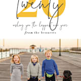 "stylish new year" - Retired Holiday Cards in Mustard by Stacy Cooke - Close-Up