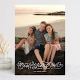 "Flourished New Year" - Retired Holiday Cards in Snow by Kristen Smith - Front