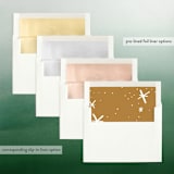"Cheer and Happiness" - Retired Holiday Cards in Blush by Leah Bisch - Envelope Liners