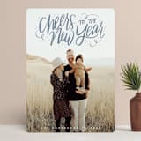 "Cheerful Lettering" - Retired Holiday Cards in Frost by Cindy Reynolds - Front