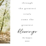 "Blessings" - Retired Holiday Cards in Coal by Kasia Labocki - Close-Up