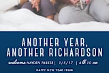 "Another Year" - Retired Holiday Cards in Deep Ocean by Ellis - Close-Up