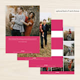 "modern new year" - Retired Holiday Cards in Raspberry by Loren Willis - Back of Card