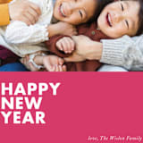 "modern new year" - Retired Holiday Cards in Raspberry by Loren Willis - Close-Up