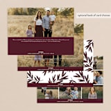 "Shadow branches" - Retired Holiday Cards in Burgundy by Stacey Meacham - Back of Card
