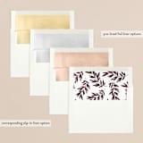 "Shadow branches" - Retired Holiday Cards in Burgundy by Stacey Meacham - Envelope Liners