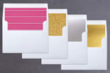 "Happy & Bright" - Retired Holiday Cards in Peony by Little Print Design - Envelope Liners