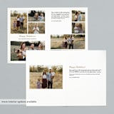 "Starry Border" - Retired Holiday Cards in Walnut by Anupama - Interior Options