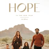 "Hope Renewed" - Retired Holiday Cards in Taupe by Annie Clark - Close-Up