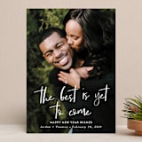 "ahead" - Retired Holiday Cards in Snowfall by Susan Asbill - Front