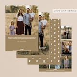 "ahead" - Retired Holiday Cards in Snowfall by Susan Asbill - Back of Card