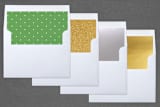 "Breezy Script" - Retired Holiday Cards in New Snow by Olivia Raufman - Envelope Liners
