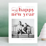 "Very Script" - Retired Holiday Cards in Berry by Michelle Taylor - Front