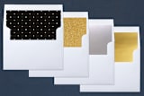 "New Blessings" - Retired Holiday Cards in onyx by Olivia Raufman - Envelope Liners