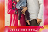 "Bright And Happy Year" - Retired Holiday Cards in Raspberry by Kerry Doyle - Close-Up