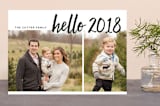 "hello new year!" - Retired Holiday Cards in Ink by Molly Wiggins - Front