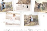 "Snapshots" - Retired Holiday Cards in Oatmeal by Bethan - Close-Up