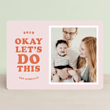 "Retro Print" - Retired Holiday Cards in Peach by Jody Wody - Front